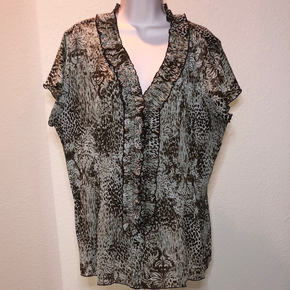 Signature by Larry Levine - Animal Print w/Ruffles